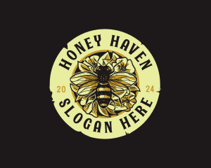 Honey Bee Floral logo design