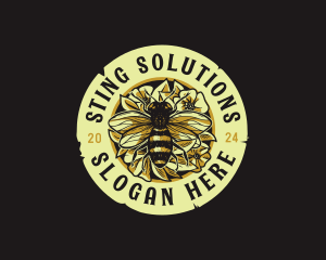 Honey Bee Floral logo design