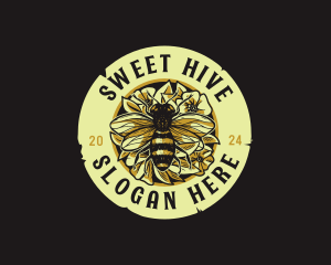 Honey Bee Floral logo design