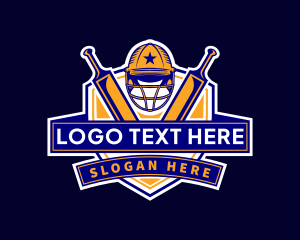 Cricket - Cricket Bat Helmet logo design