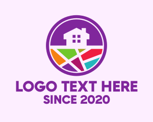 Builder - Round Geometric Home logo design