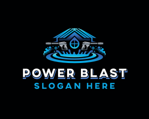 Sanitation Cleaning Power Washer logo design