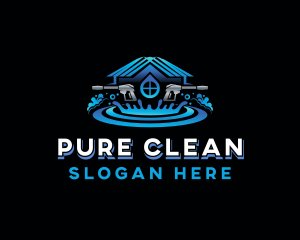 Sanitation Cleaning Power Washer logo design