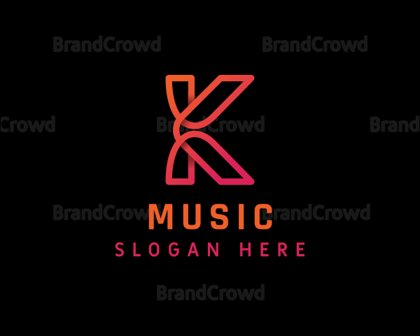 Monoline App Letter K Logo