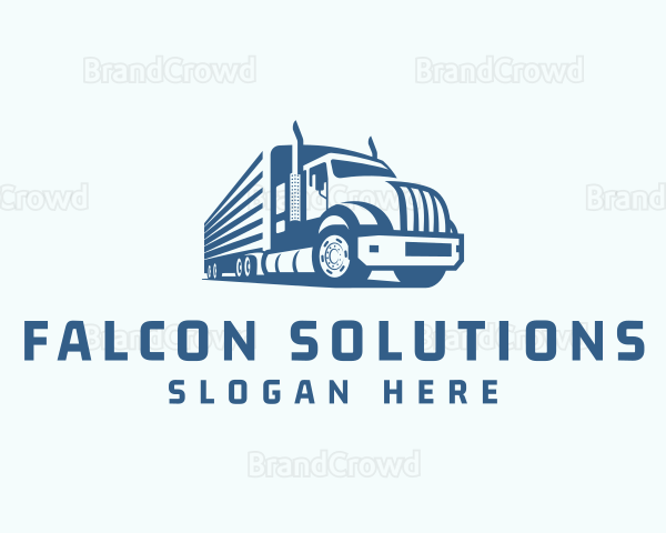 Trailer Truck Logistics Transport Logo