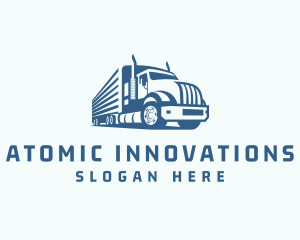 Trailer Truck Logistics Transport Logo