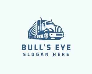 Trailer Truck Logistics Transport Logo