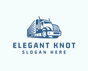 Trailer Truck Logistics Transport Logo