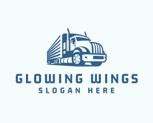 Trailer Truck Logistics Transport Logo