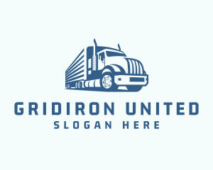 Trailer Truck Logistics Transport Logo