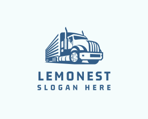 Trailer Truck Logistics Transport Logo