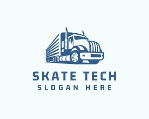 Trailer Truck Logistics Transport Logo