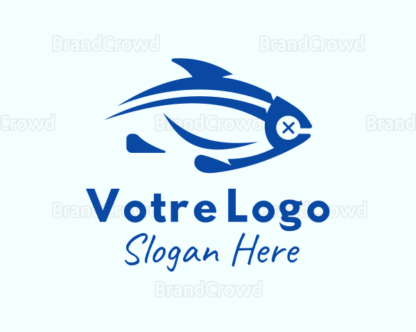 Minimalist Bluefin Tuna Logo