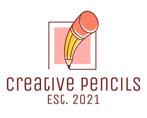 Pencil Drawing Square logo design