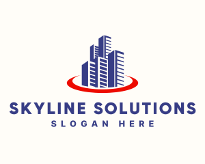 Condominium Building Real Estate logo design