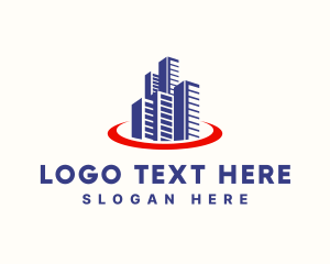 Office Building - Condominium Building Real Estate logo design