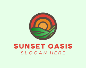 Circle Sunset Farm logo design