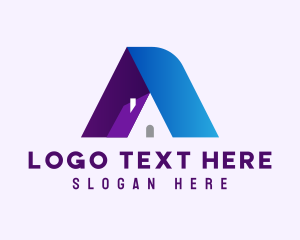 Mortgage - House Realty Letter A logo design