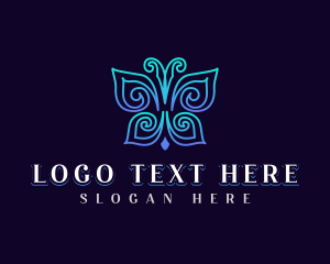 Elegant Wellness Butterfly Logo