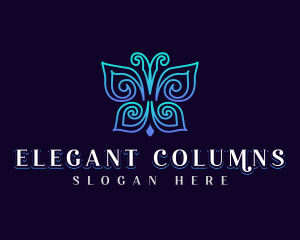 Elegant Wellness Butterfly logo design