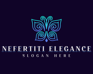 Elegant Wellness Butterfly logo design