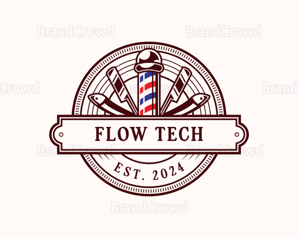 Barber Grooming Razor Logo