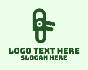 Reptile - Modern Alligator Clip logo design