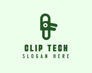 Modern Alligator Clip logo design