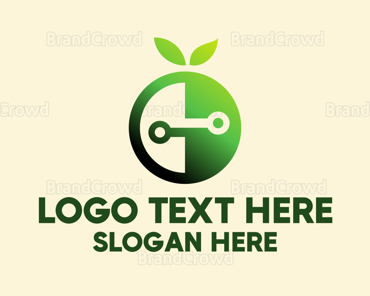 Green Fruit Electronics Brand Logo