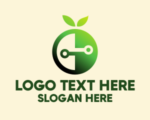 Produce - Green Fruit Electronics Brand logo design