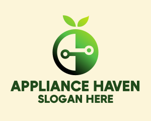 Green Fruit Electronics Brand  logo design