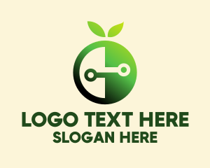 Green Fruit Electronics Brand  Logo