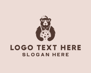 Mascot - Pizza Bear Sunglasses logo design