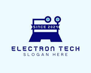 Tech Circuit Laptop logo design