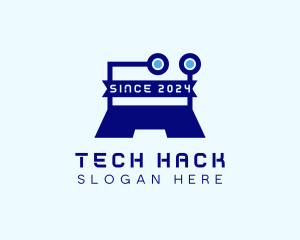 Tech Circuit Laptop logo design