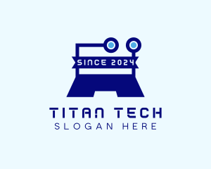 Tech Circuit Laptop logo design