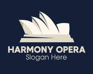 Opera - Sydney Opera House Australia Landmark logo design