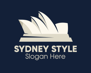 Sydney - Sydney Opera House Australia Landmark logo design