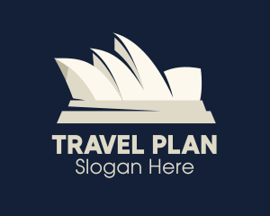 Itinerary - Sydney Opera House Australia Landmark logo design