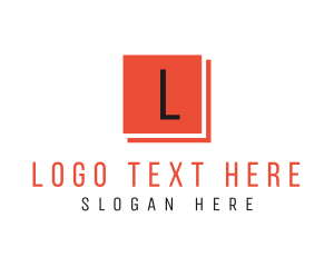 Text - Red Square Letter A logo design