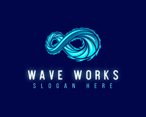 Modern Infinity Wave logo design