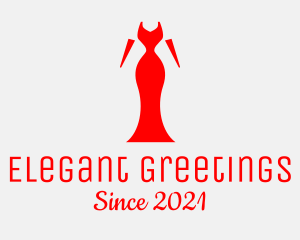 Red Elegant Dress logo design