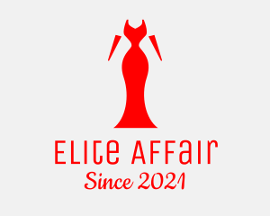 Gala - Red Elegant Dress logo design