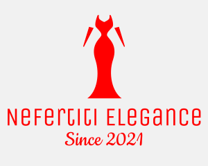 Red Elegant Dress logo design