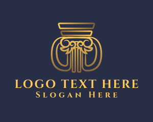 Gold Pedestal Column Logo