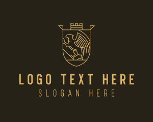 Heraldry - Regal Griffin Crest logo design