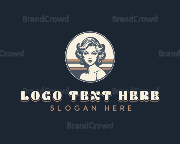 Retro  Fashion Lady Logo