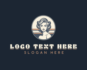 Retro  Fashion Lady Logo