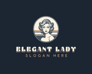 Retro  Fashion Lady logo design