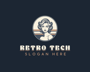 Retro  Fashion Lady logo design